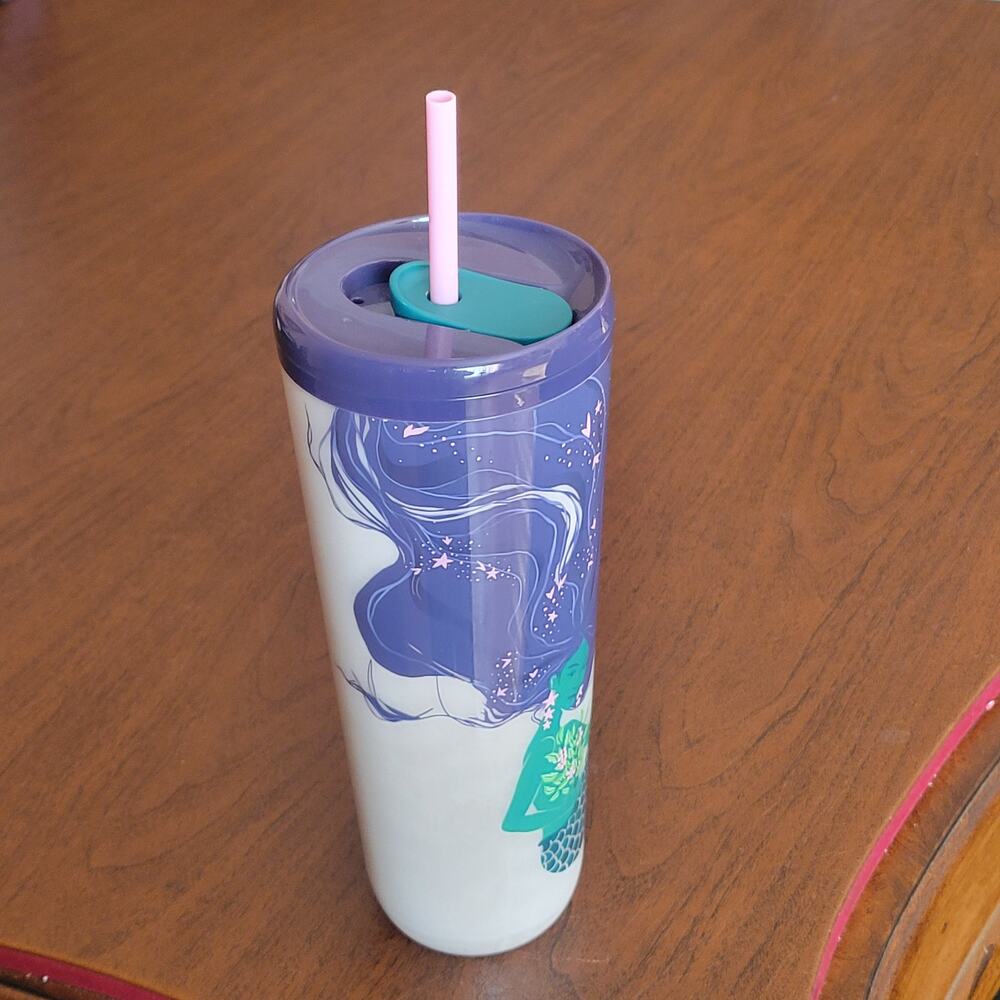 Starbucks 2025 Siren Mermaid Pearlescent Purple Venti 24oz Hot Cold Cup Tumbler
